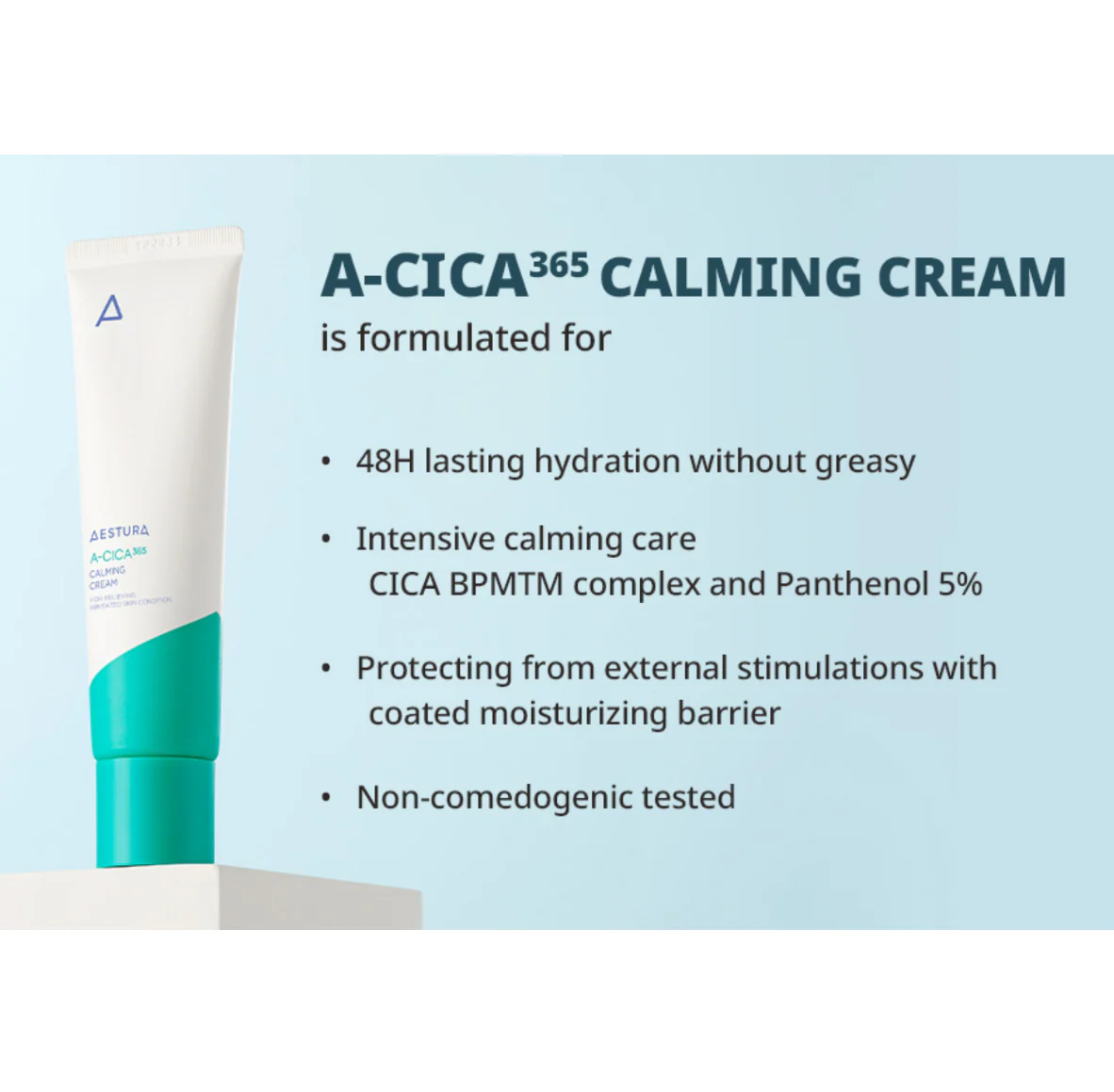 AESTURA A-Cica 365 Soothing Repair Cream ph4.5 60mL - Image 5