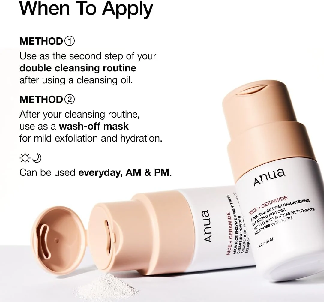ANUA Rice Enzyme Brightening Cleansing Powder 40g - Image 9