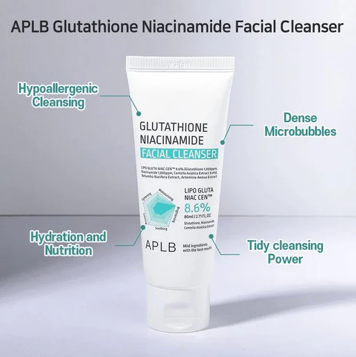 APLB Glutathione Niacinamide Facial Cleanser 80mL - Image 5