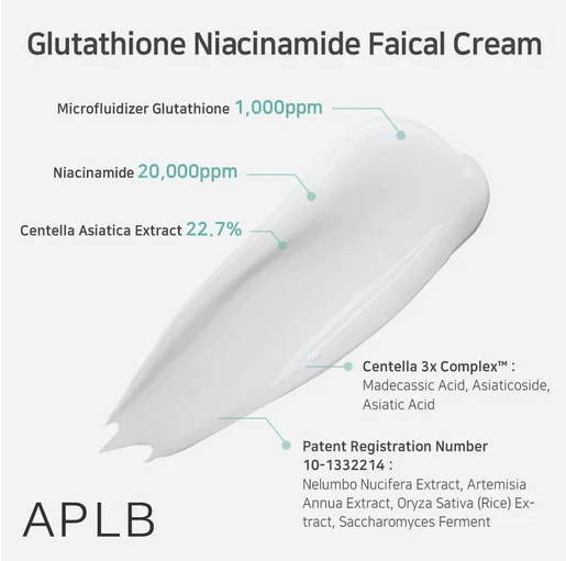 APLB Glutathione Niacinamide Facial Cream 55mL - Image 5
