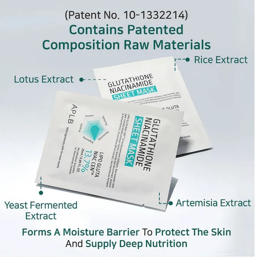 APLB Glutathione Niacinamide Sheet Mask 25mL - Image 16