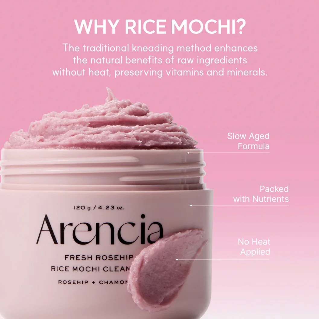 ARENCIA Fresh Rosehip Rice Mochi Cleanser 120g - Image 5