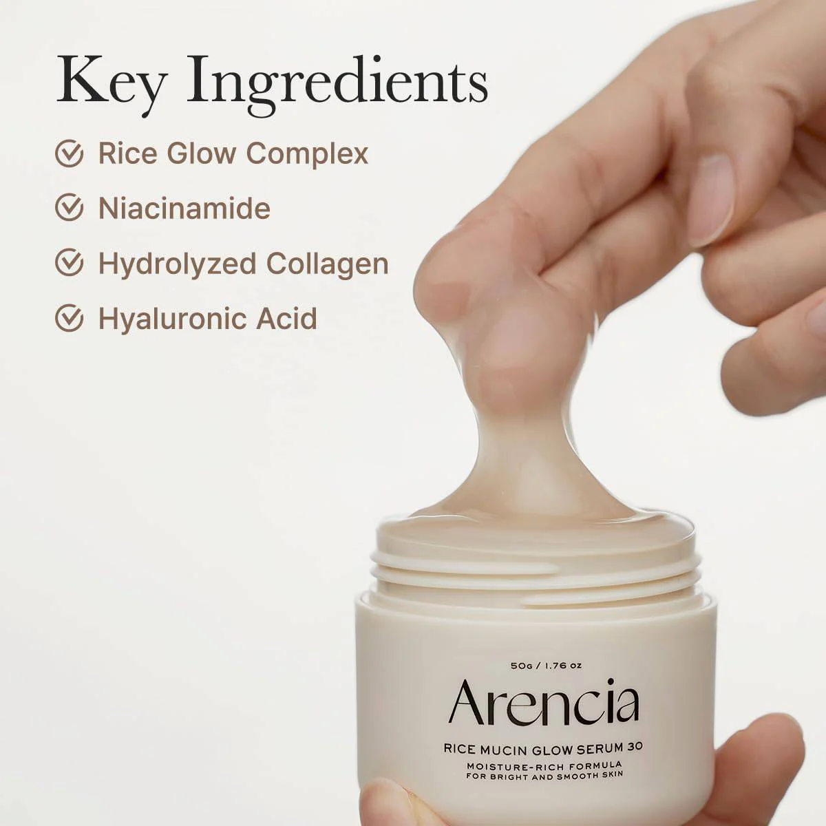 ARENCIA Rice Mucin Glow Serum 30 50g - Image 4