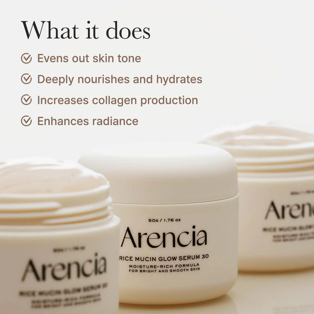 ARENCIA Rice Mucin Glow Serum 30 50g - Image 5