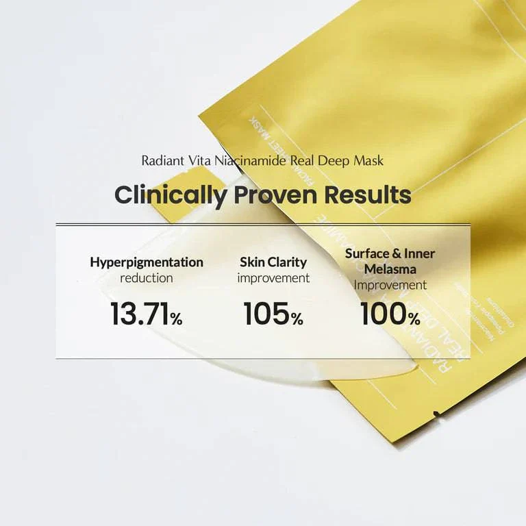 BIODANCE Radiant Vita Niacinamide Real Deep Mask 34g (Yellow) (1ea) - Image 7
