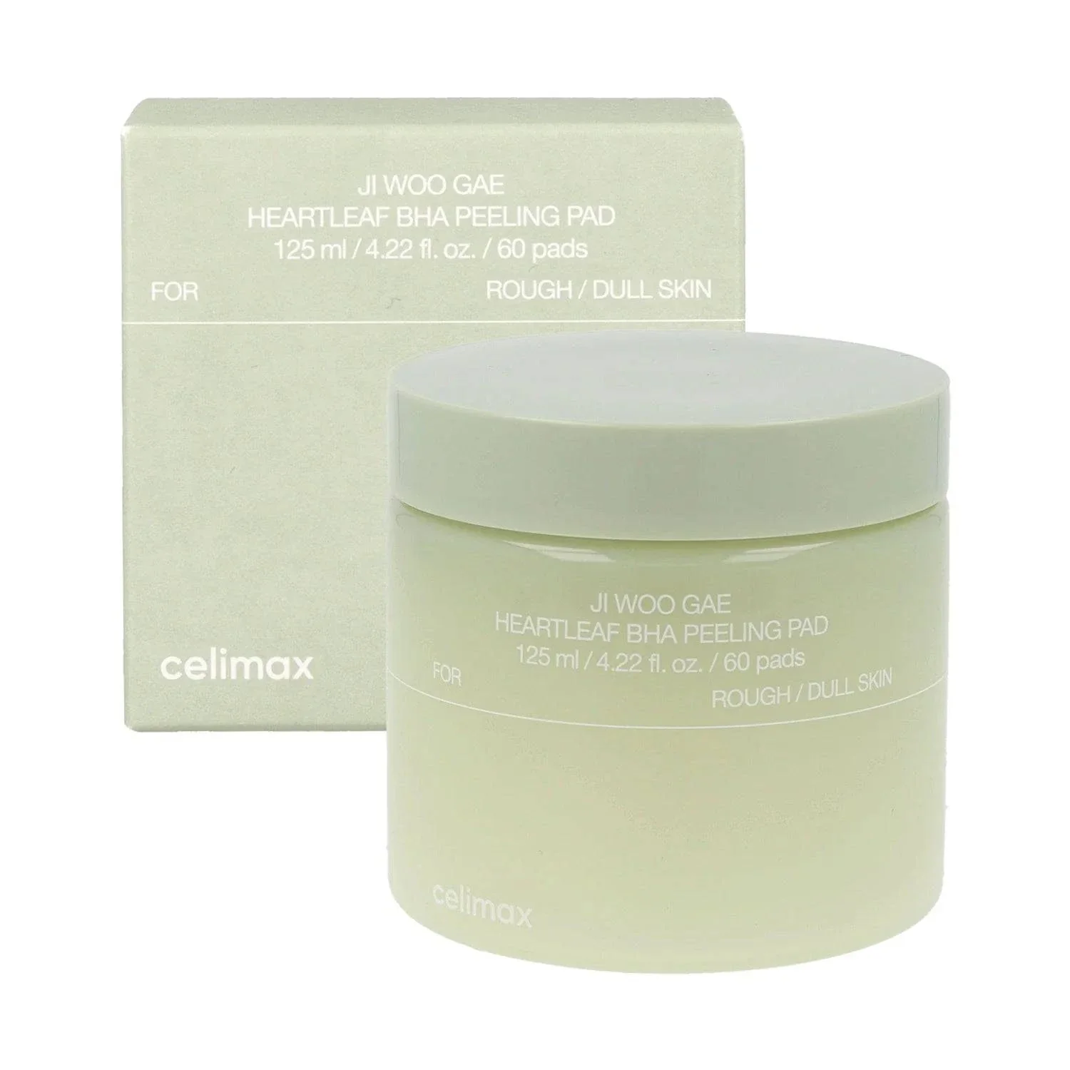 CELIMAX Jiwoogae Heartleaf BHA Peeling Pad 60pcs 125mL - Image 3