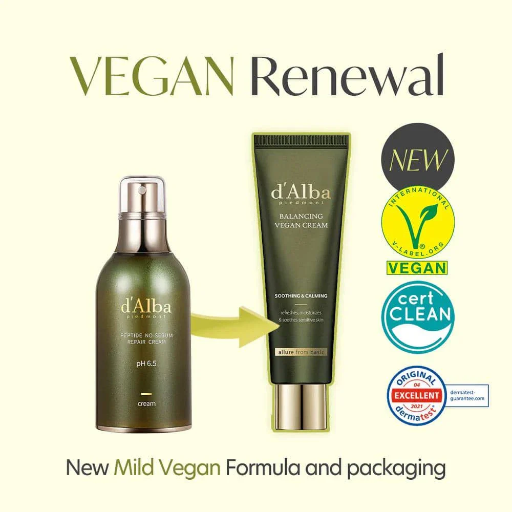 D'ALBA Mild Skin Balancing Vegan Cream 55ml - Image 4
