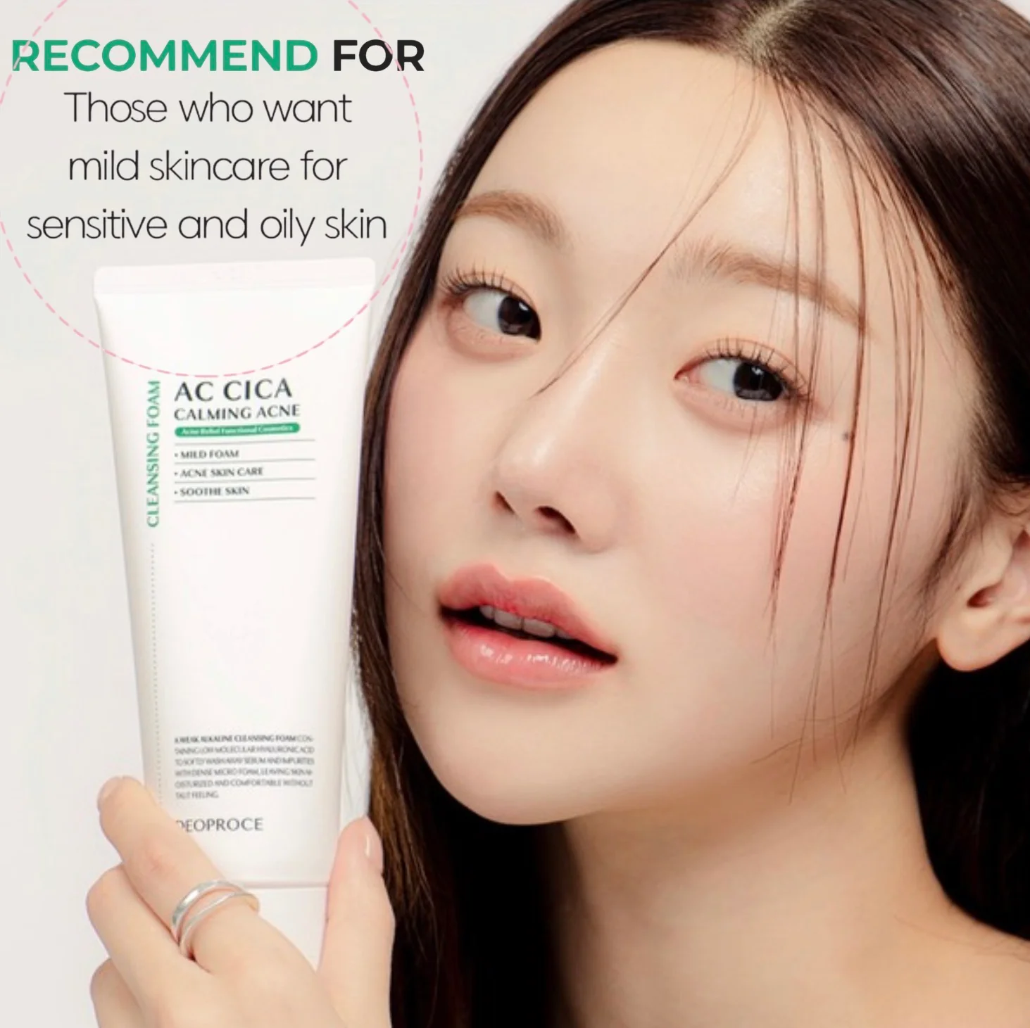 DEOPROCE AC CICA CALMING ACNE CLEANSING FOAM 150ml - Image 4