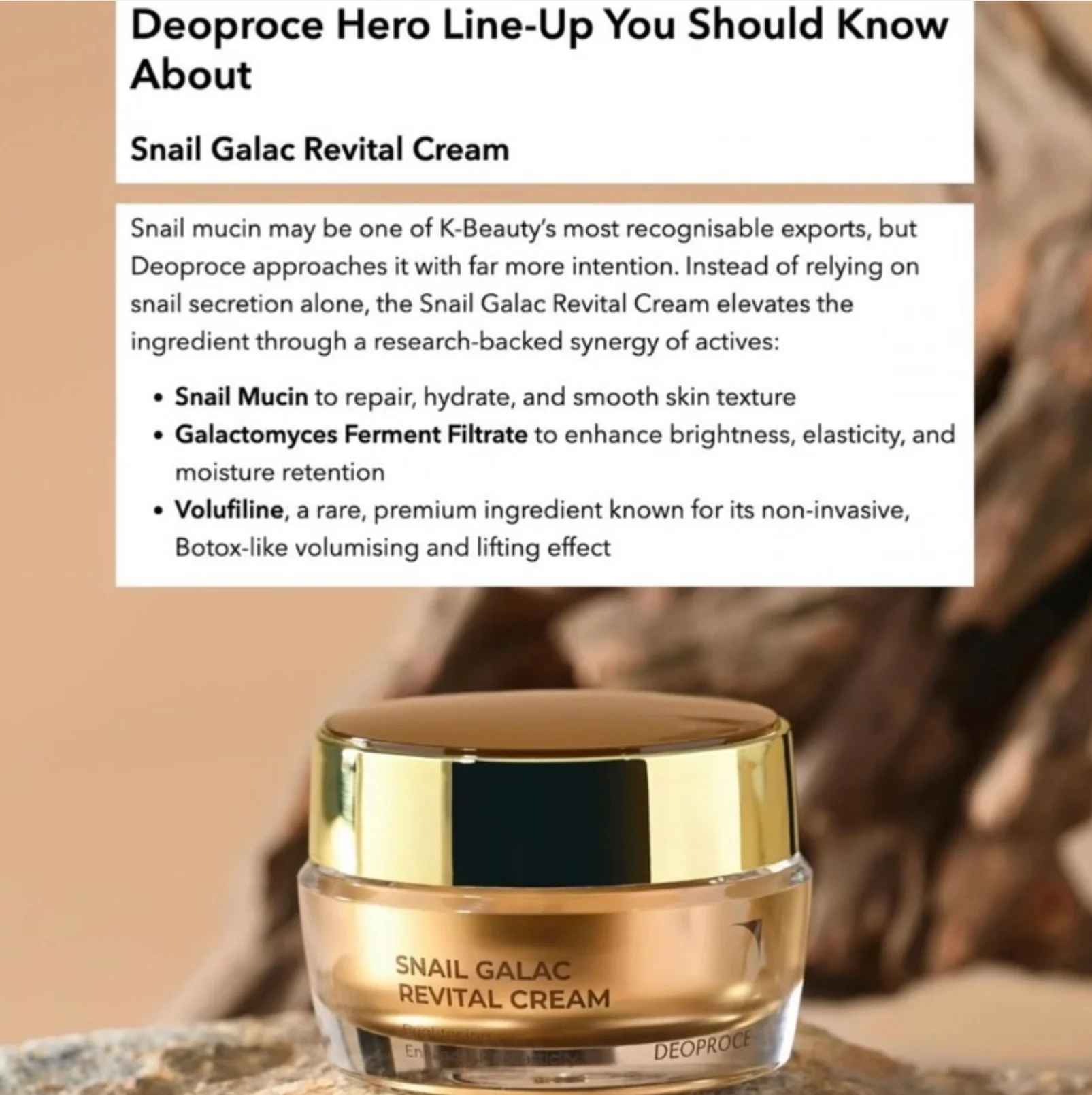 DEOPROCE Snail Galac Revital Cream 50g - Image 7