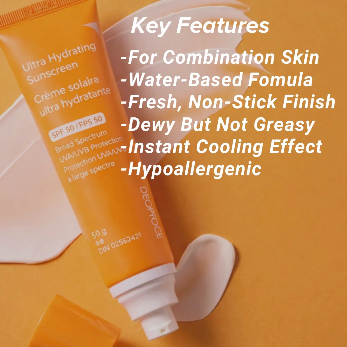 DEOPROCE Ultra Hydrating Sunscreen-No White Cast DIN: 02562421 - Image 4