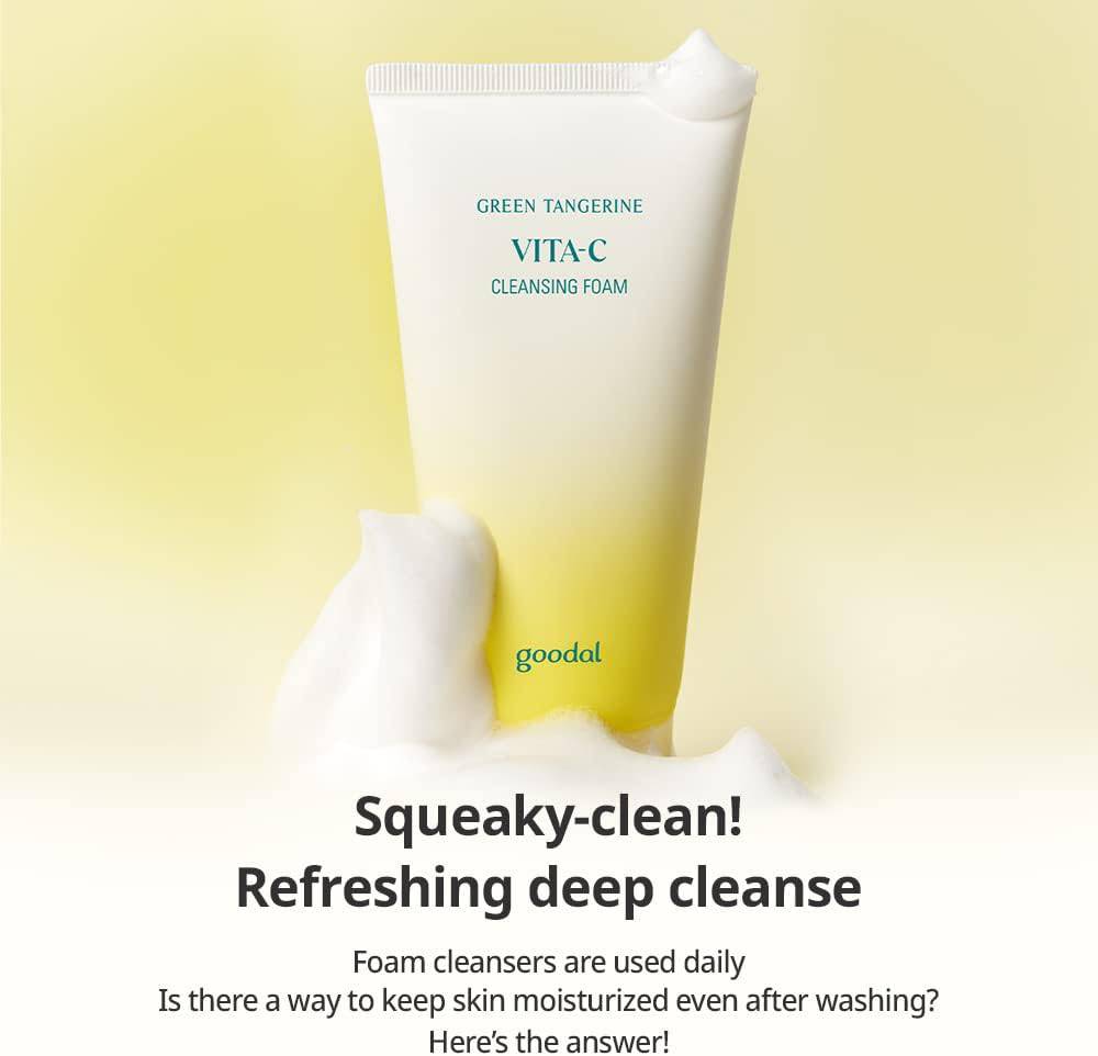 GOODAL Green Tangerine VITA-C Cleansing Foam 150ml - Image 3