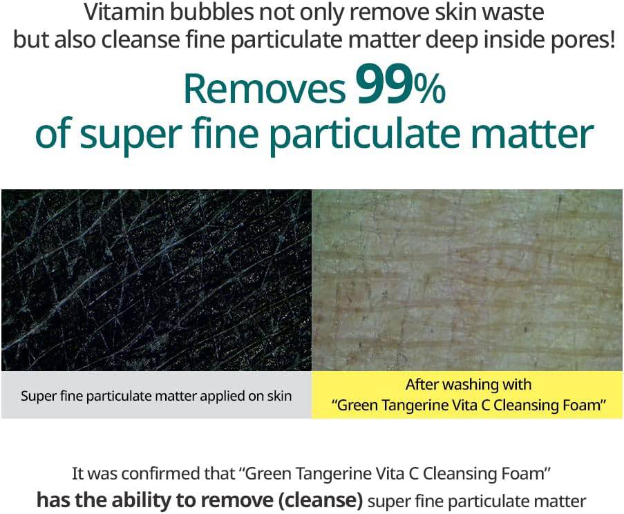 GOODAL Green Tangerine VITA-C Cleansing Foam 150ml - Image 9