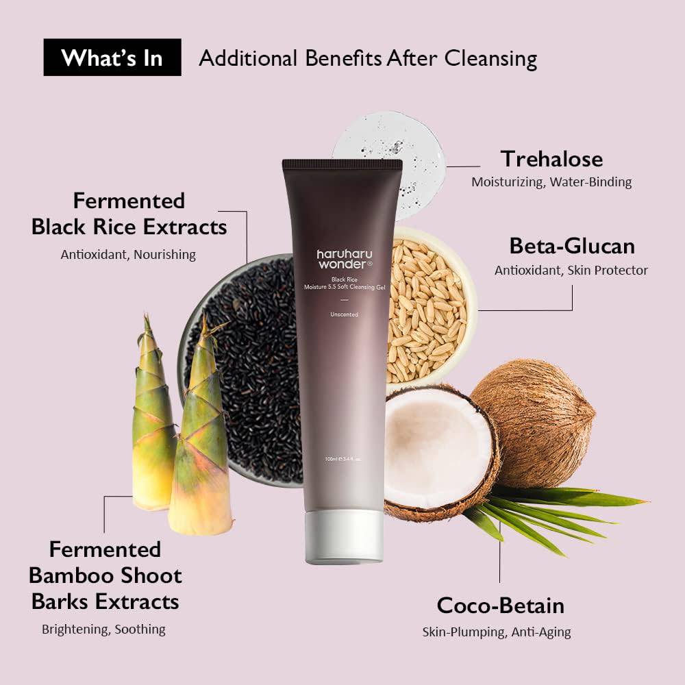 HARUHARU WONDER Black Rice Moisture 5.5 Soft Cleansing Gel 100mL - Image 4