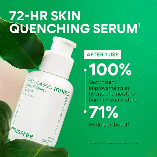 INNISFREE Green Tea Seed Hyaluronic Acid Serum 80mL - Image 3