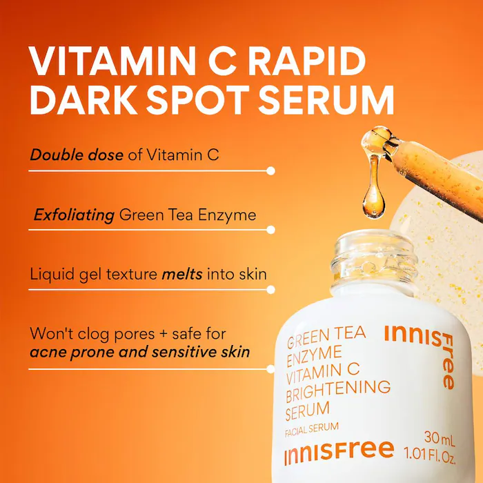 INNISFREE Vita C Green Tea Enzyme Brightening Serum 30mL - Image 5