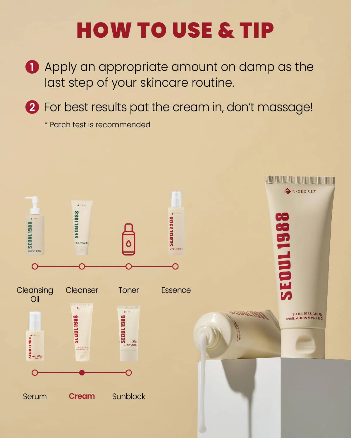 KSECRET Seoul 1988 CREAM: Snail Mucin 93% + Rice 100mL - Image 8
