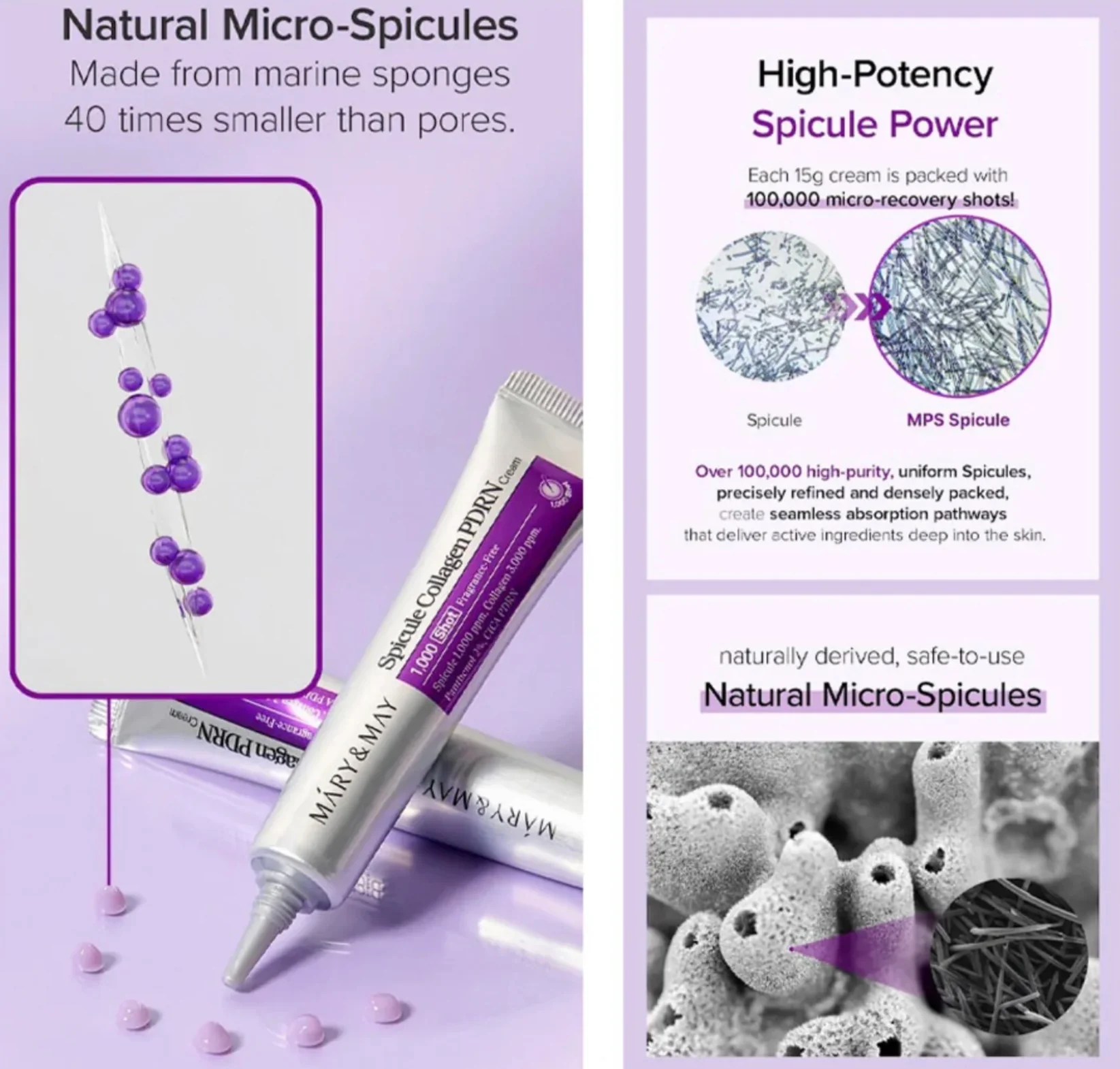 MARY&MAY Spicule Collagen PDRN 1000 Shot 15g - Image 5