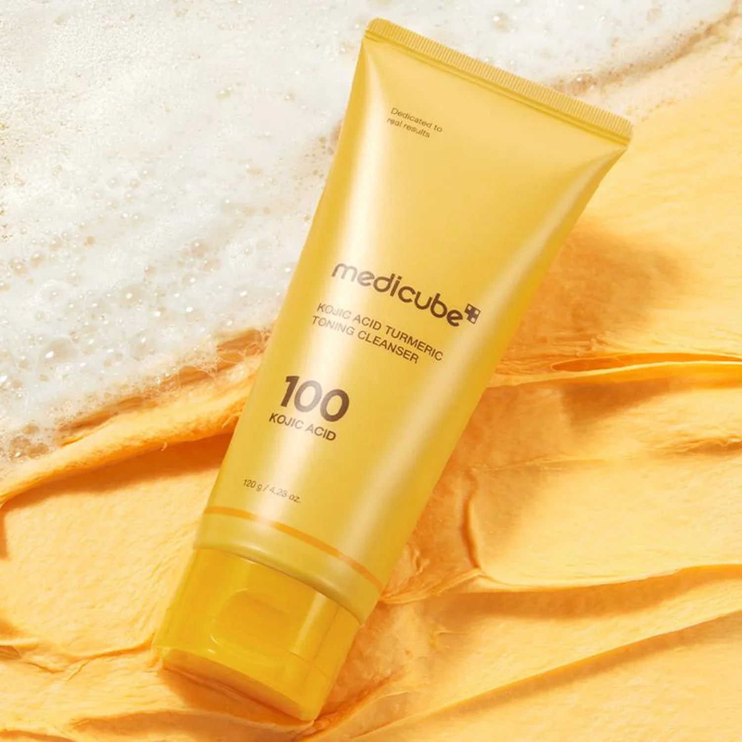 MEDICUBE Kojic Acid Tumeric Toning Cleanser 120g - Image 2