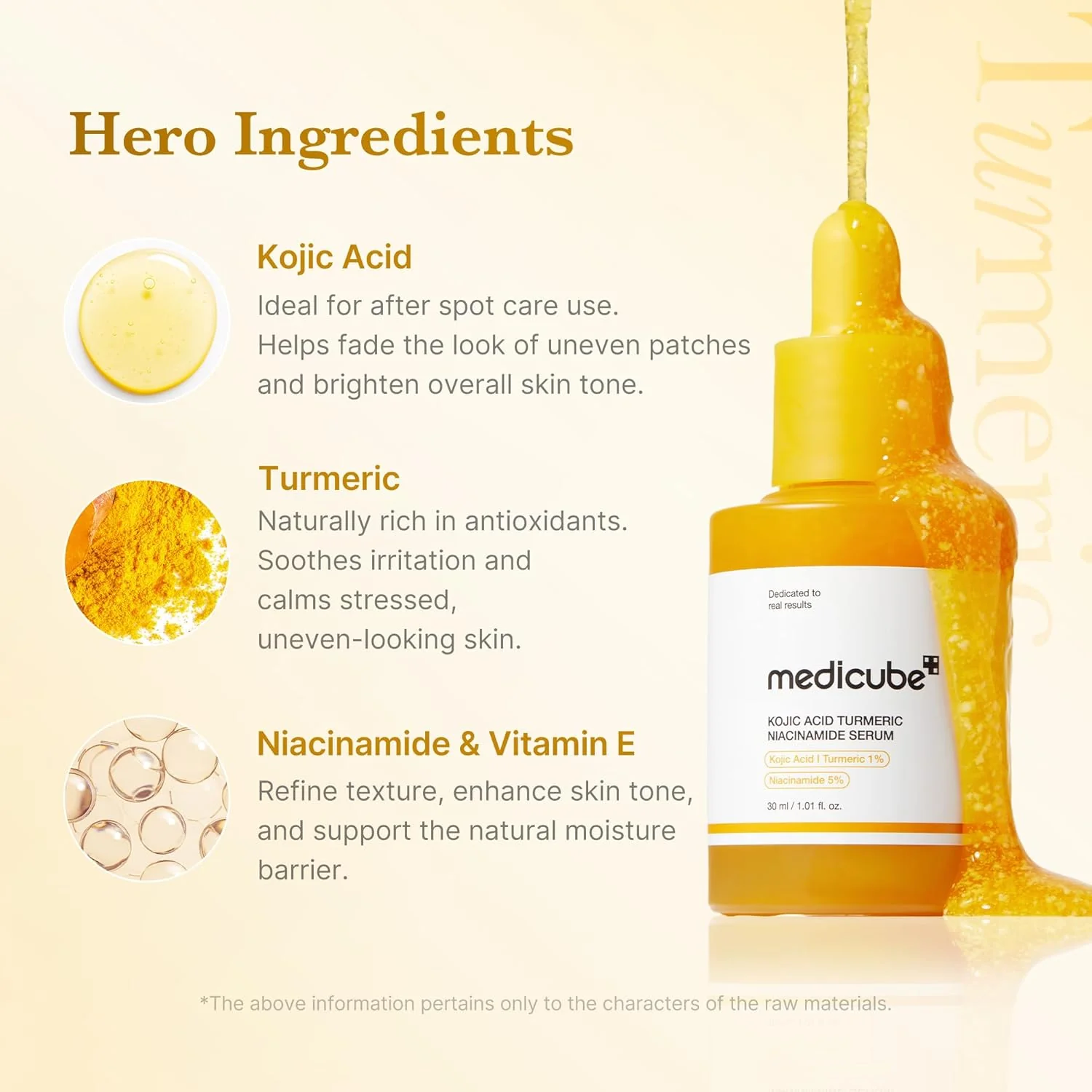 MEDICUBE Kojic Acid Turmeric Niacinamide Serum 30mL - Image 3