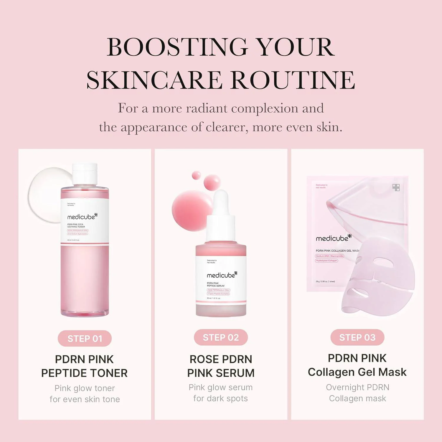 MEDICUBE PDRN Pink Cica Soothing Toner 250mL - Image 7
