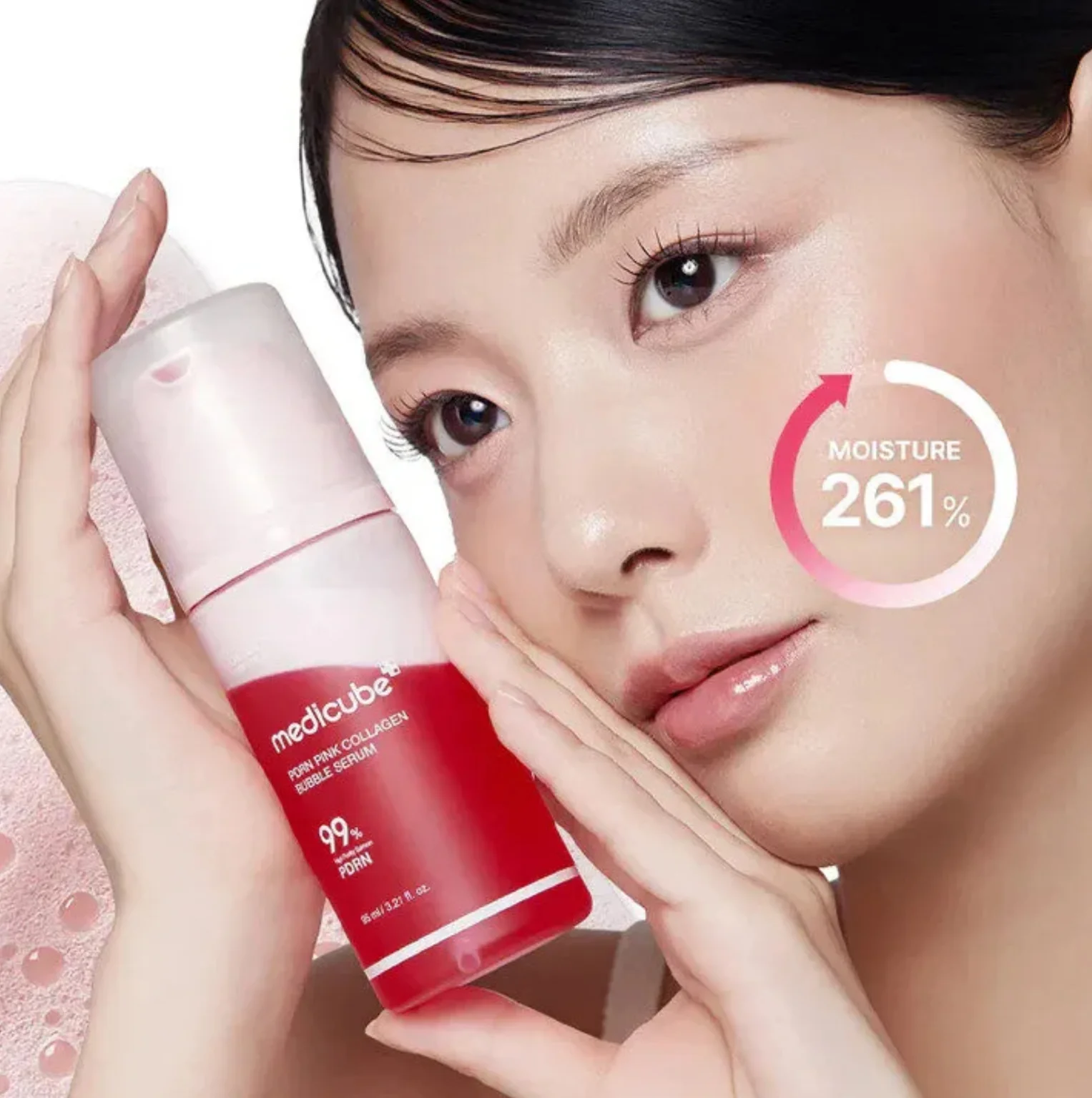 MEDICUBE PDRN Pink Collagen Bubble Serum 95mL - Image 3