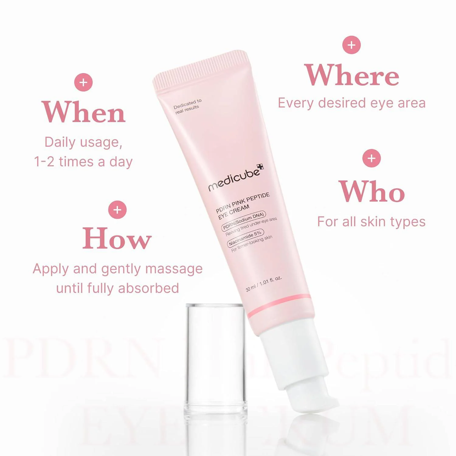 MEDICUBE PDRN Pink Peptide Eye Cream 30mL - Image 6