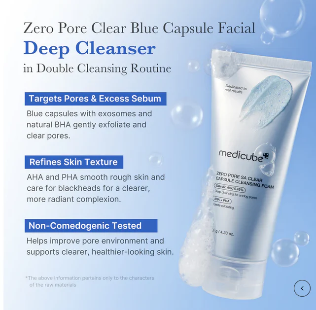 MEDICUBE Zero Pore Clearing Capsule Cleansing Foam 120g - Image 3