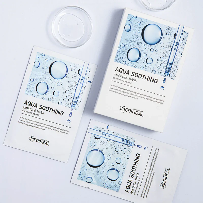 MEDIHEAL Aqua Soothing Ampoule Mask 1ea - Image 3