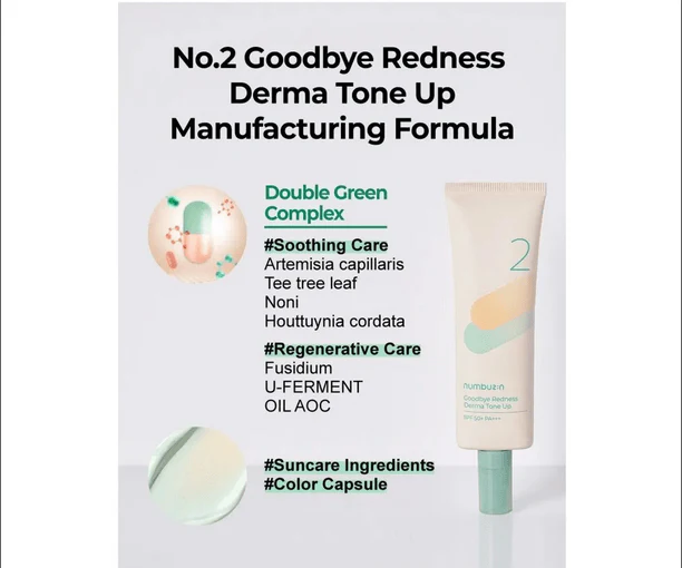NUMBUZIN No.2 Goodbye Redness Derma Tone Up 50mL - Image 5