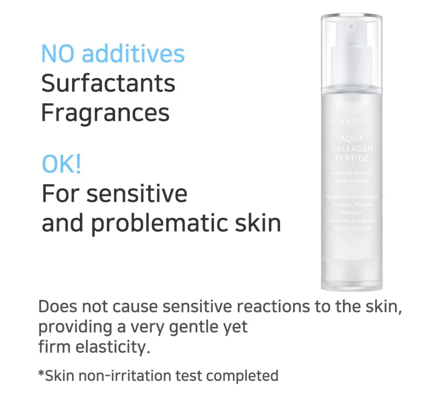 S.NATURE Aqua Collagen Peptide Triple Gel Essence 50ml - Image 5