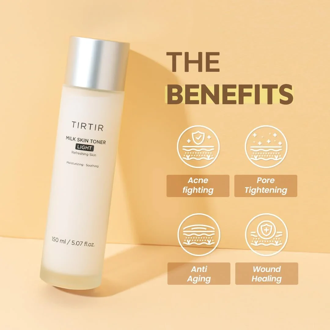 TIRTIR Milk Skin Toner Light 150mL | For Sensitive Skin - Image 4