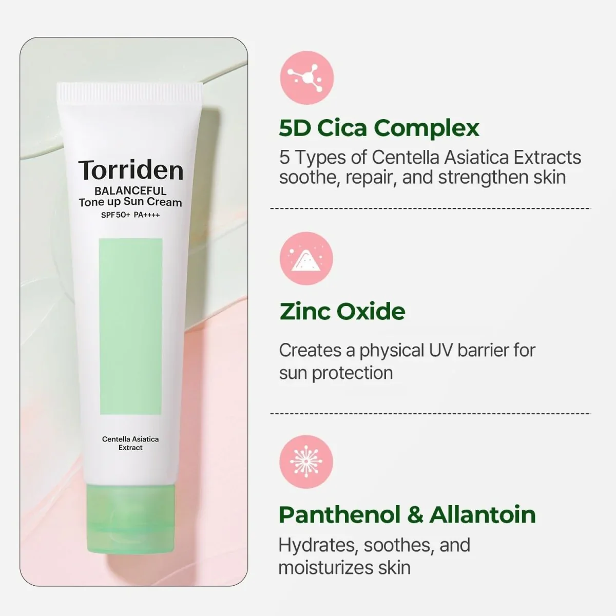 Torriden Balanceful Cica Tone-up Sun Cream SPF50+ PA++++ 60mL - Image 8