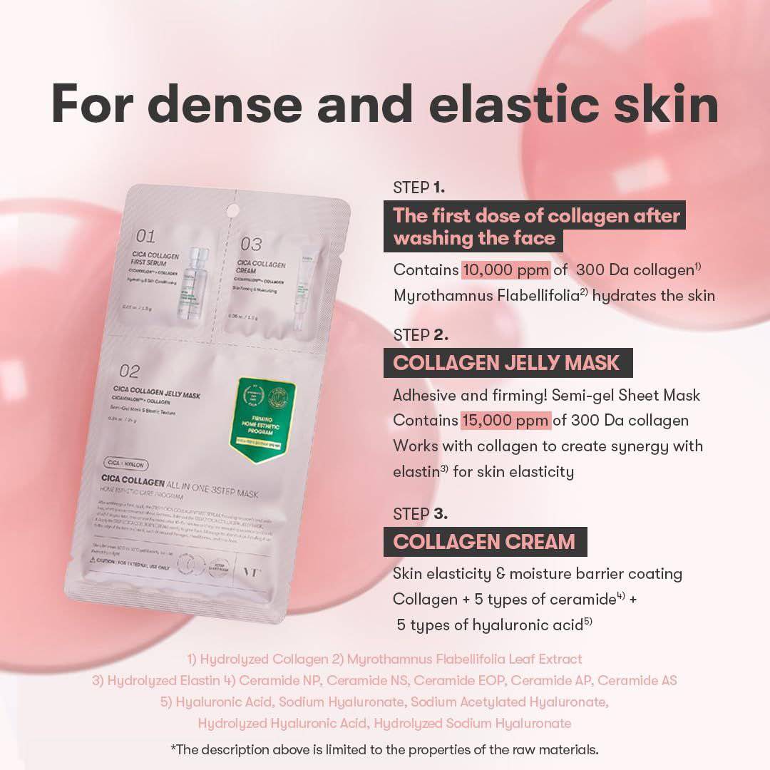 VT COSMETICS Cica Collagen All-in-One 3-Step Mask - Image 5